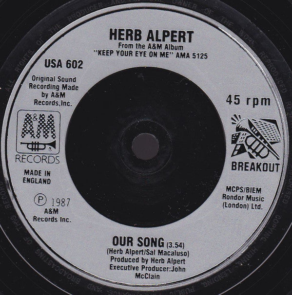 Herb Alpert : Keep Your Eye On Me (7", Single, Sil)