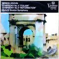 Felix Mendelssohn-Bartholdy, Boston Symphony Orchestra, Charles Munch : Symphony No. 4 In A 'Italian' / Symphony No. 5 In D Minor 'Reformation' (LP, RE)