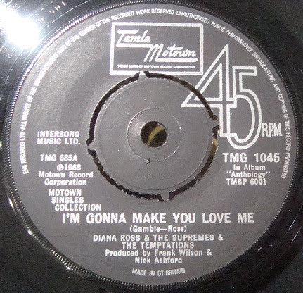 The Supremes & The Temptations / Marvin Gaye : I'm Gonna Make You Love Me / I Heard It Through The Grapevine (7", Single, Pus)