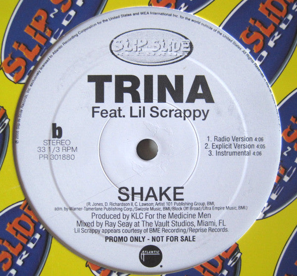 Trina Featuring Mannie Fresh : Da Club (12", Single, Promo)