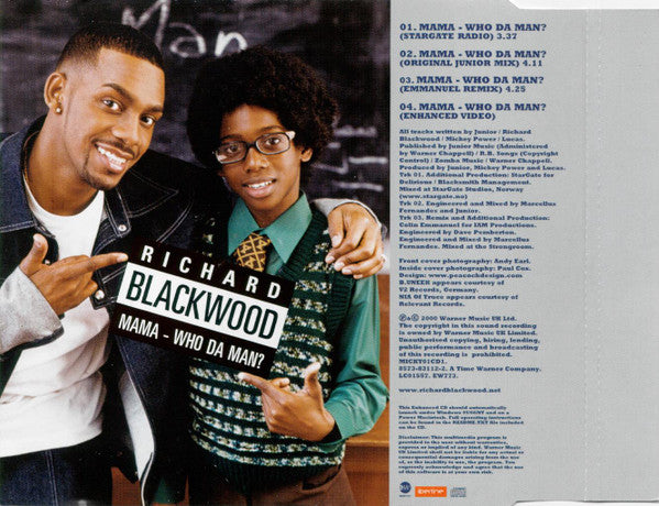 Richard Blackwood : Mama - Who Da Man? (CD, Single, Enh, CD1)