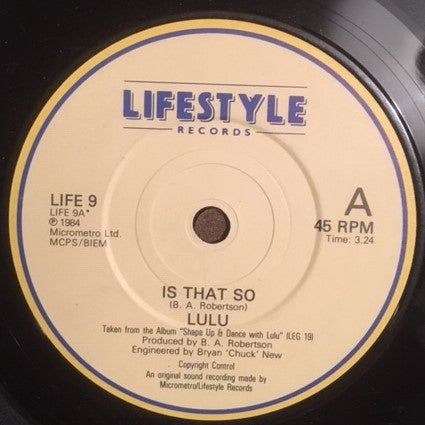Lulu : Is That So (7", Single)