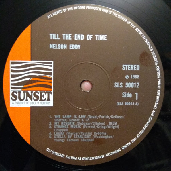Nelson Eddy : Til The End Of Time (LP, Comp)