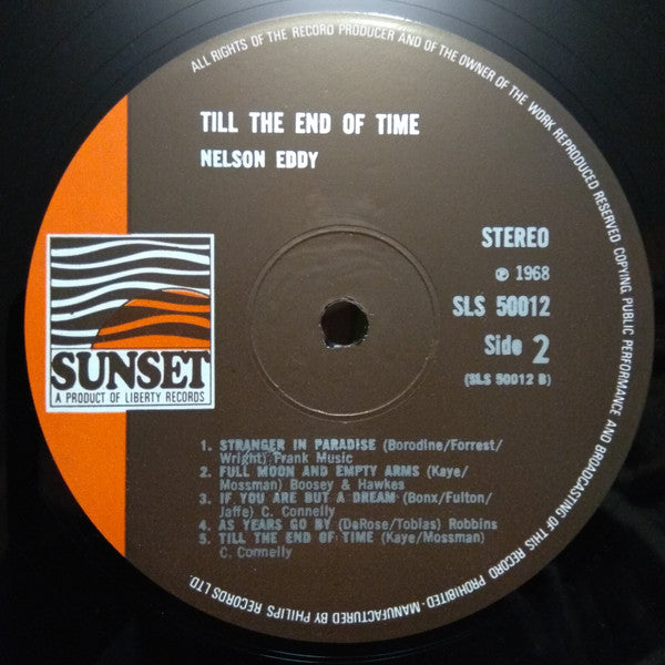 Nelson Eddy : Til The End Of Time (LP, Comp)