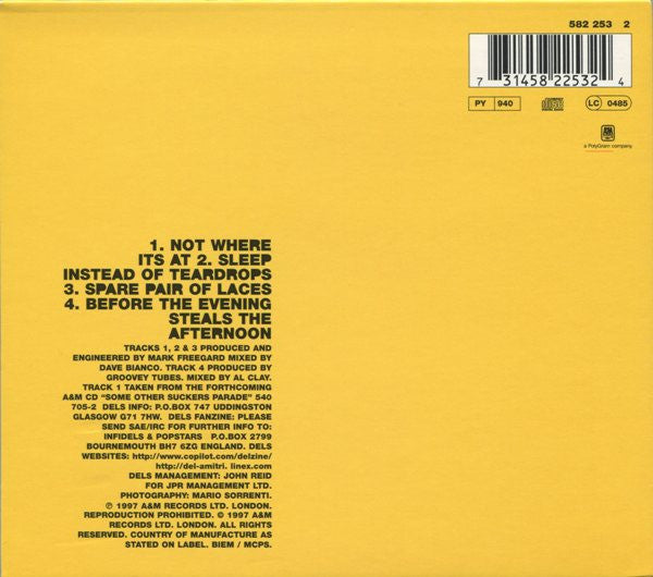 Del Amitri : Not Where Its At (CD, Single, Ltd)