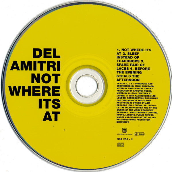 Del Amitri : Not Where Its At (CD, Single, Ltd)