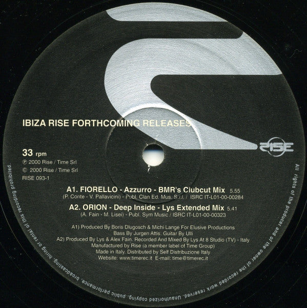 Various : Ibiza Rise Forthcoming Releases (2x12", Promo)