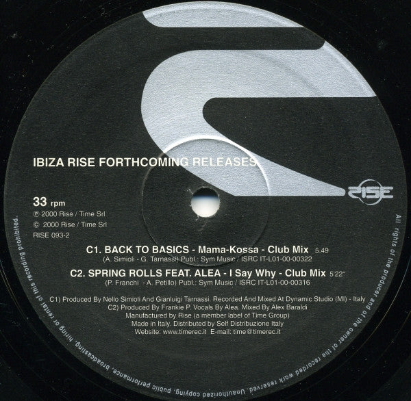 Various : Ibiza Rise Forthcoming Releases (2x12", Promo)