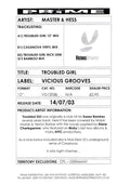 Master & Hess : Troubled Girl (12", Promo)