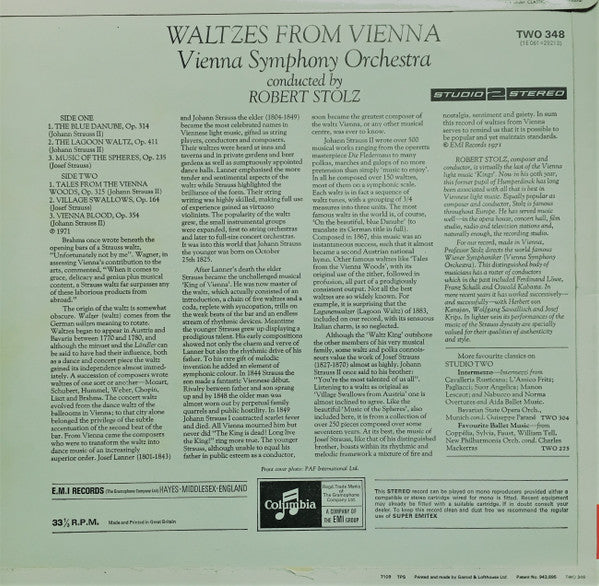 Wiener Symphoniker, Robert Stolz : Waltzes From Vienna (LP, Album)