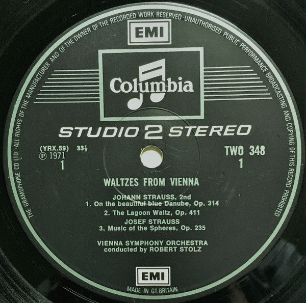 Wiener Symphoniker, Robert Stolz : Waltzes From Vienna (LP, Album)