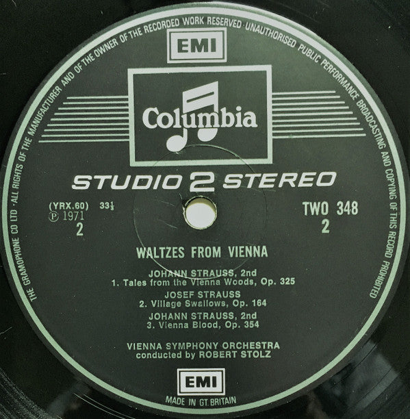 Wiener Symphoniker, Robert Stolz : Waltzes From Vienna (LP, Album)