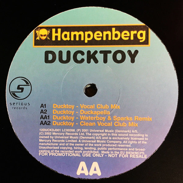 Hampenberg : Ducktoy (12", Promo)
