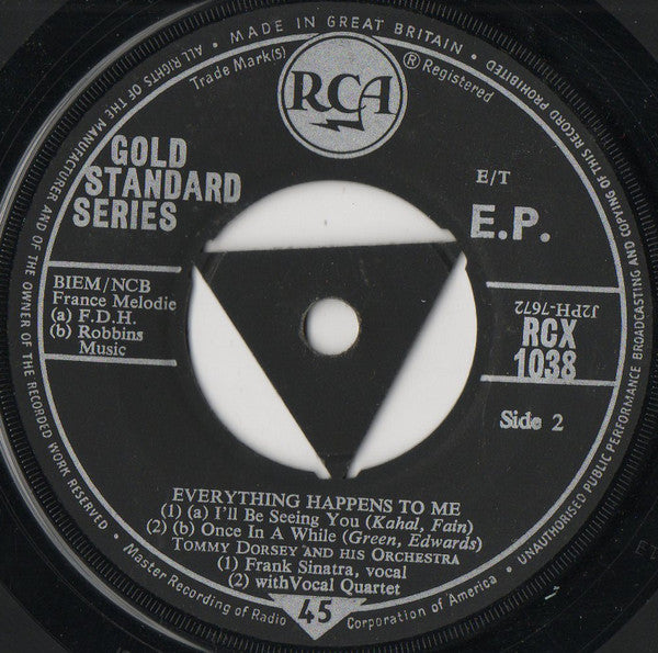 Tommy Dorsey : Everything Happens To Me (7", EP, Mono)