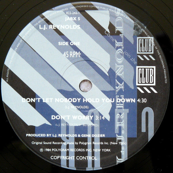 LJ Reynolds : Don't Let Nobody Hold You Down (12", Single)