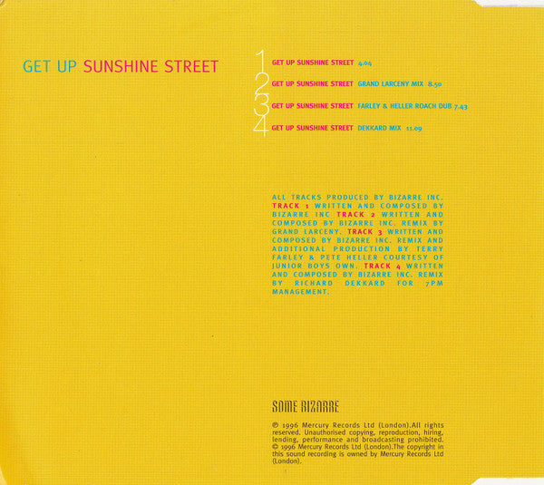 Bizarre Inc : Get Up Sunshine Street (CD, Maxi)