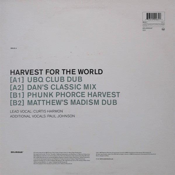 Terry Hunter : Harvest For The World (12")