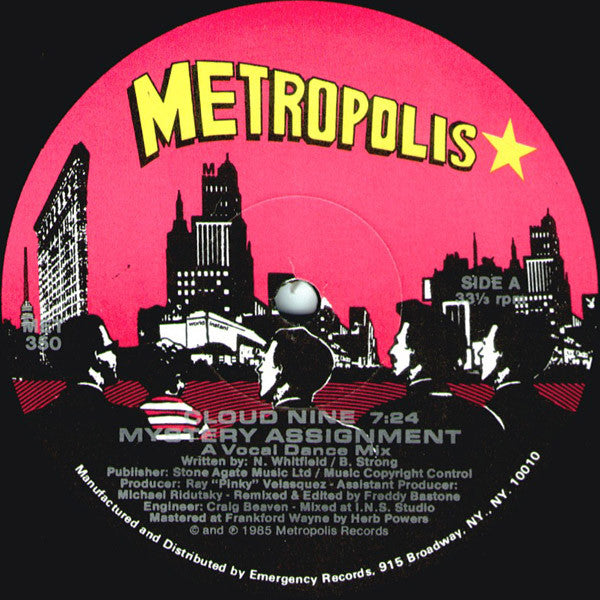 Mystery Assignment : Cloud Nine (12")