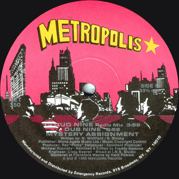 Mystery Assignment : Cloud Nine (12")