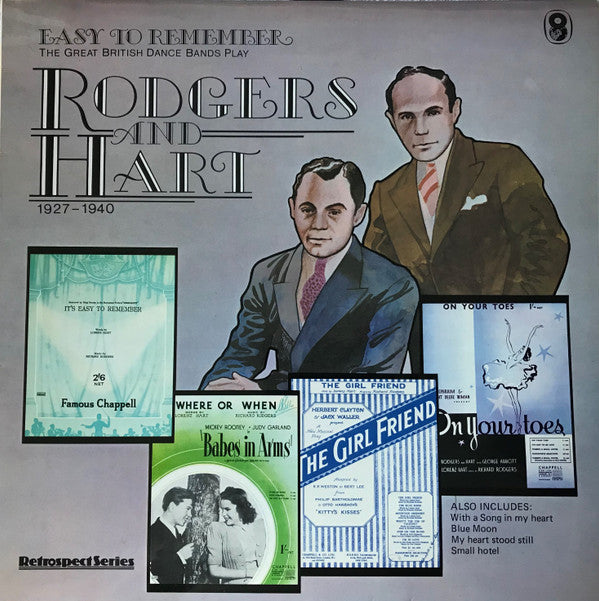 Rodgers & Hart : "Easy To Remember"- Great British Dance Bands Play Rodgers & Hart (LP, Comp, Mono)