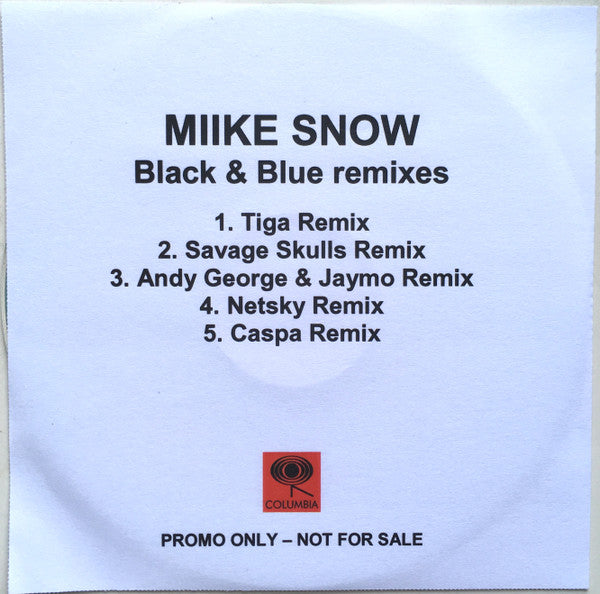 Miike Snow : Black & Blue Remixes (CDr, Promo)