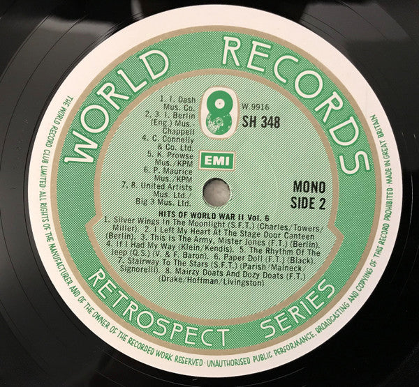 Various : The Great British Dance Bands 1943-1944 (Hits Of World War II Vol. 6) (LP, Album, Comp, Mono)