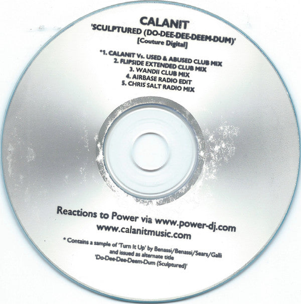 Calanit : Sculptured (Do-Dee-Dee-Deem-Dum) (CDr, Single, Promo)