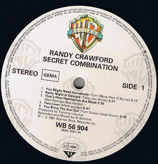 Randy Crawford : Secret Combination (LP, Album, RP)
