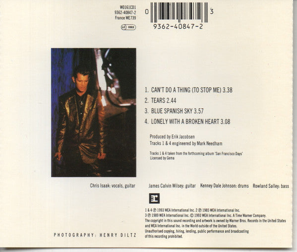 Chris Isaak : Can't Do A Thing (To Stop Me) (CD, Single, Ltd)