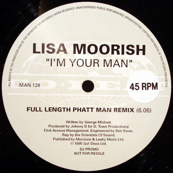 Lisa Moorish : I'm Your Man (12", Promo)