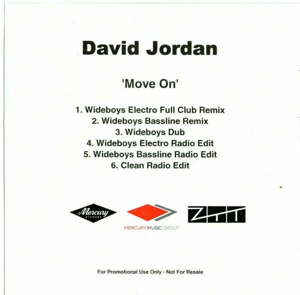 David Jordan (6) : Move On (CDr, Maxi, Promo)