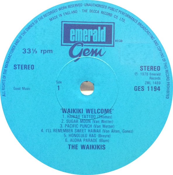 The Waikiki's : Waikiki Welcome (LP, Album)