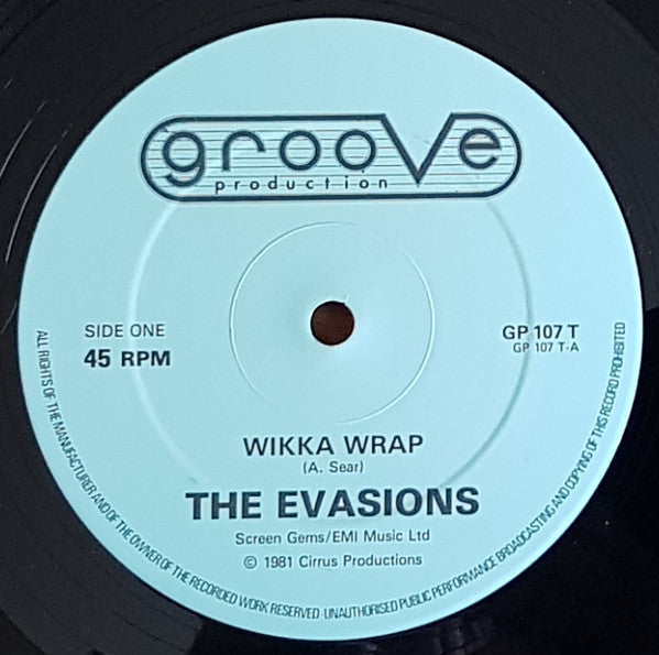 The Evasions : Wikka Wrap (12", Single, Pal)
