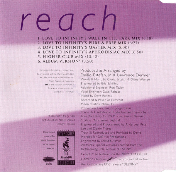 Gloria Estefan : Reach (CD, Single)