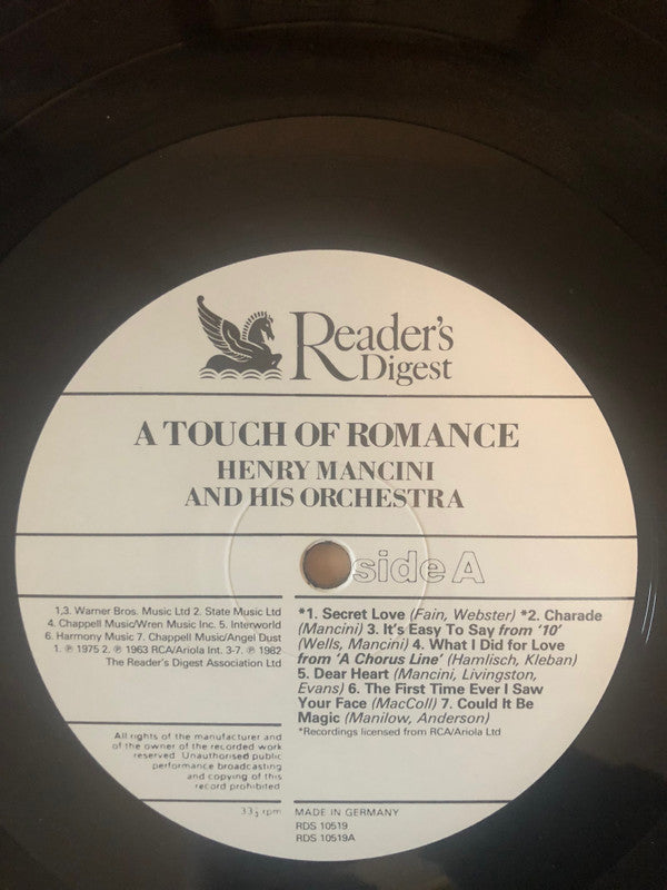 Henry Mancini And His Orchestra : A Touch Of Romance (LP, Comp)