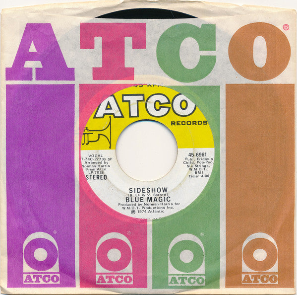Blue Magic : Sideshow / Just Don't Want To Be Lonely (7", Single, Spe)