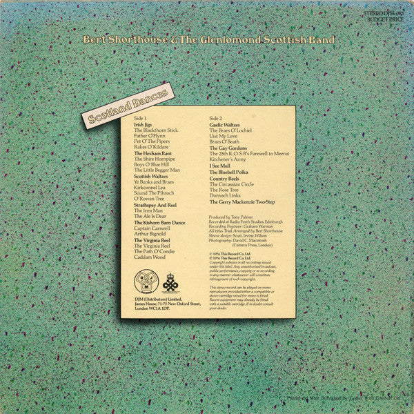 Bert Shorthouse And His Glenlomond Band : Scotland Dances (LP, Album)