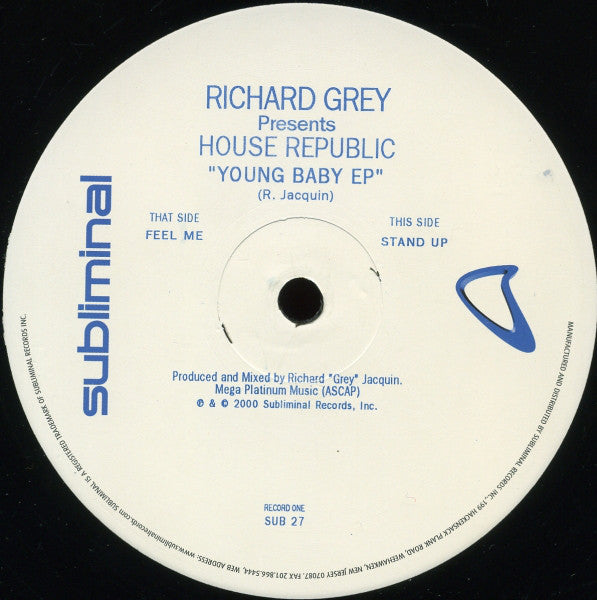 Richard Grey Presents House Republic : Young Baby EP (2x12", EP)
