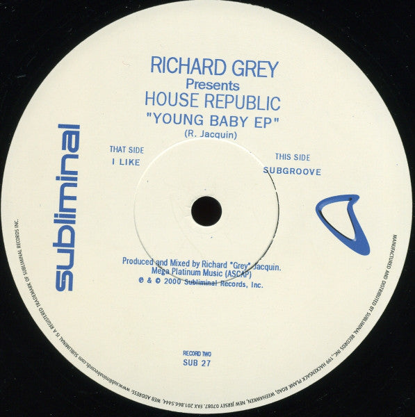 Richard Grey Presents House Republic : Young Baby EP (2x12", EP)