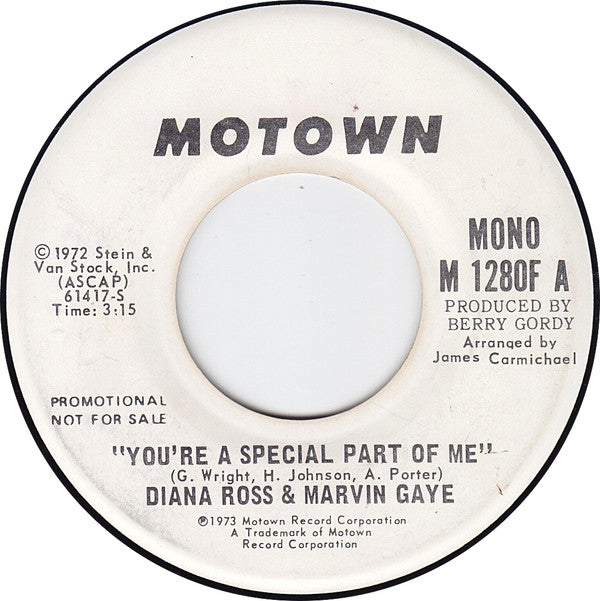 Diana Ross & Marvin Gaye : You're A Special Part Of Me (7", Mono, Promo)