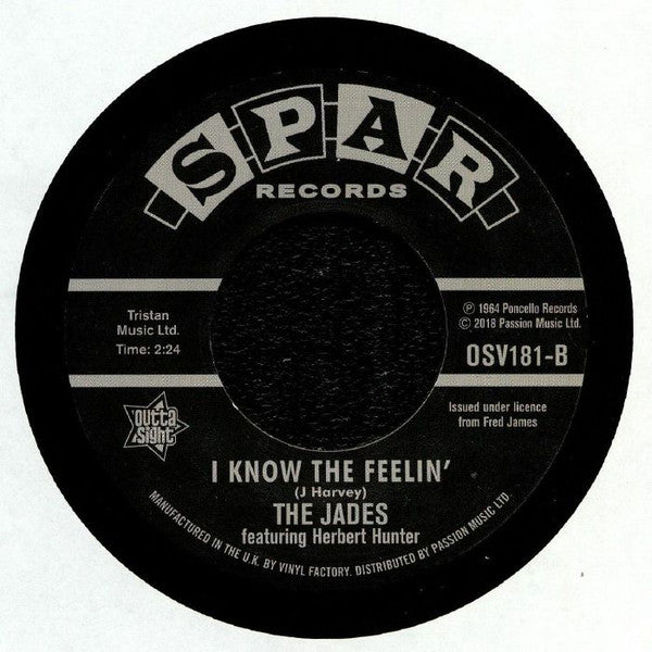 Herbert Hunter / The Jades (12) : I Was Born To Love You / I Know That Feelin (7")