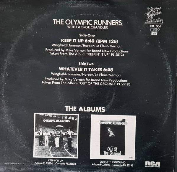 Olympic Runners With George Chandler : Keep It Up (12")