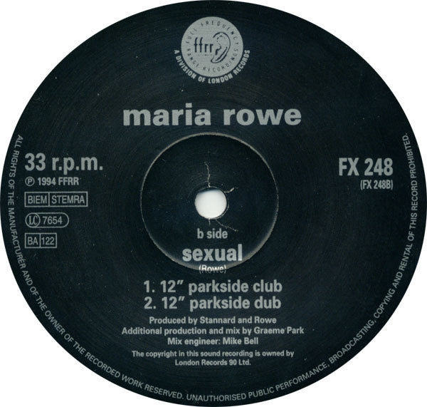 Maria Rowe : Sexual (12")