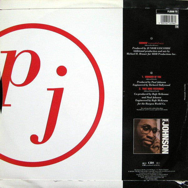Paul Johnson (2) : Burnin' (Extended Mix) (12", Single)