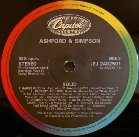 Ashford & Simpson : Solid (LP, Album)