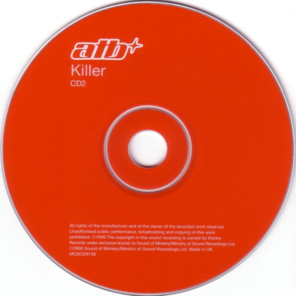 ATB : Killer (CD, Single, CD2)