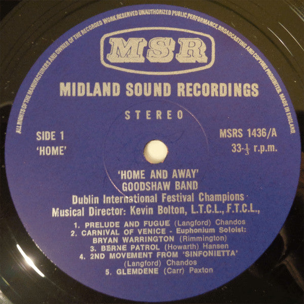 Goodshaw Band : Home and Away (LP)