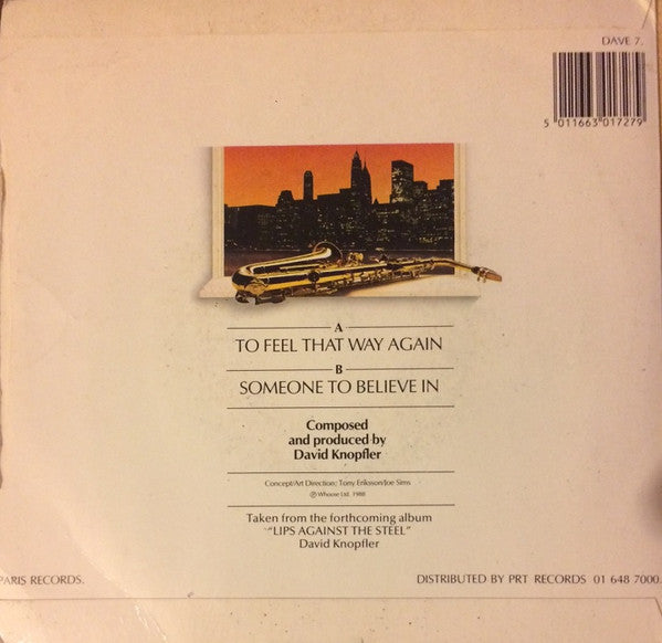 David Knopfler : To Feel That Way Again (7", Single)