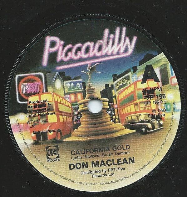 Don MacLean : California Gold (7", Single)