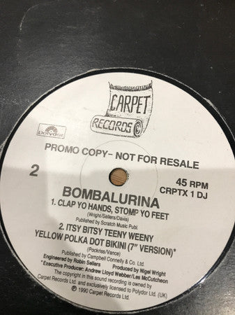 Bombalurina : Itsy Bitsy Teeny Weeny Yellow Polka Dot Bikini (12", Promo)
